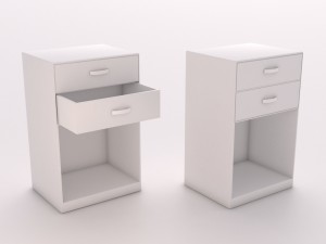 bedside table by ludik 3D Model