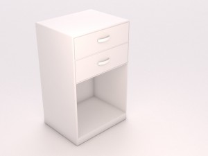 bedside table by ludik 3D Model