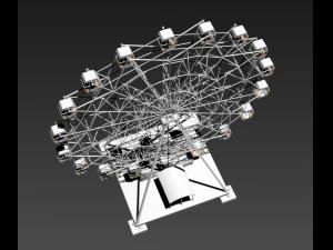 ferris wheel by ludik 3D Model