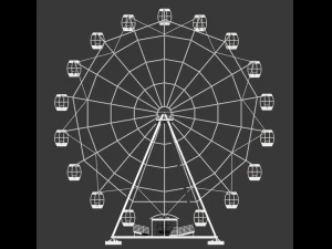 ferris wheel by ludik 3D Model