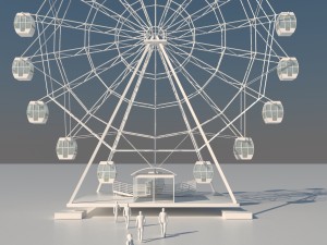 ferris wheel by ludik 3D 모델