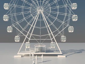 ferris wheel by ludik 3D Model