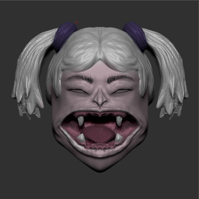 baby cries head fangs 3D मॉडल .c4d .max .obj .3ds .fbx .stl .blend 