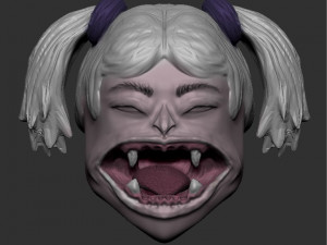 baby cries head fangs 3D मॉडल