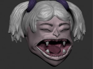 baby cries head fangs 3D मॉडल