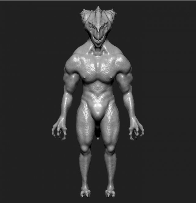 lizard monster 3D 모델 .c4d .max .obj .3ds .fbx .stl .blend 