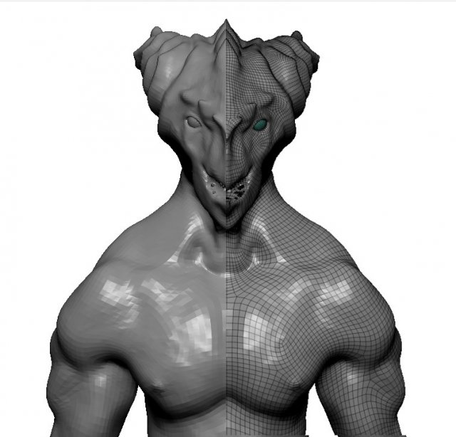lizard monster low polygon 3D 모델 .c4d .max .obj .3ds .fbx .stl .blend 