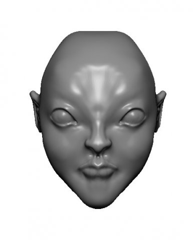 doll head 3D Model .c4d .max .obj .3ds .fbx .stl .blend