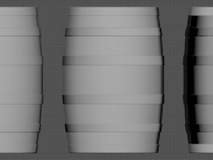 wood barrel - game ready 3D 模型