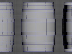 wood barrel - game ready 3D 模型