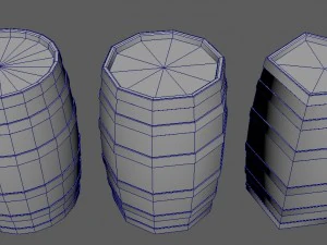 wood barrel - game ready 3D Model