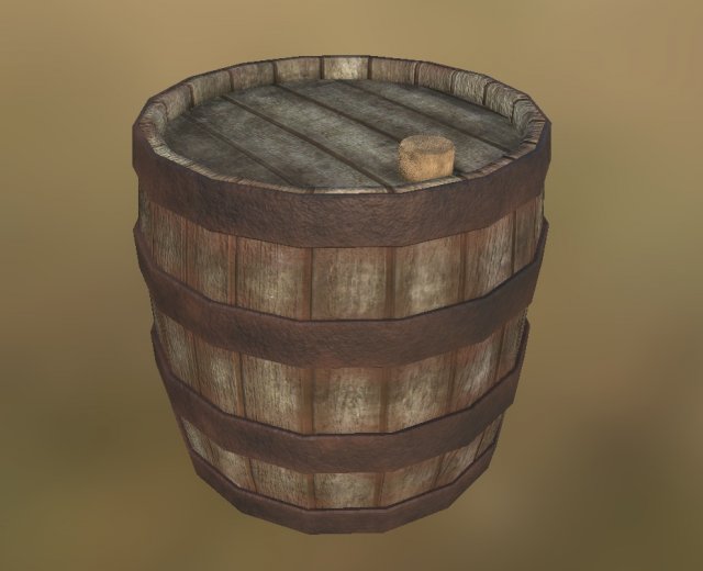 small barrel - game ready 3D Модель .c4d .max .obj .3ds .fbx .stl .blend