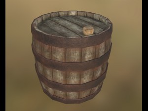 small barrel - game ready 3D 模型