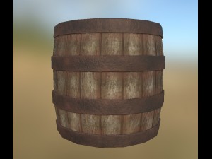 small barrel - game ready 3D Модель