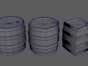 small barrel - game ready 3D Модель