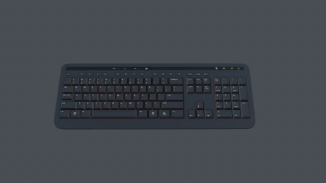 keyboard - pbr game ready Modelo 3D .c4d .max .obj .3ds .fbx .stl .blend 