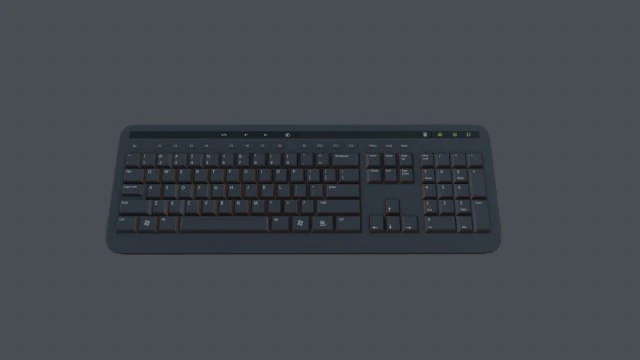 keyboard - pbr game ready 3D Model .c4d .max .obj .3ds .fbx .stl .blend 