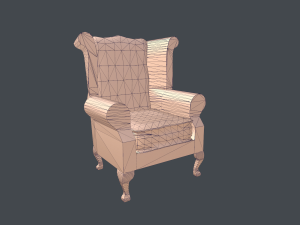 chesterfield chair - pbr game ready Modelo 3D