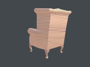 chesterfield chair - pbr game ready Modelo 3D