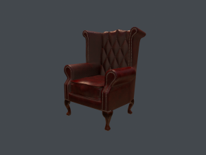 chesterfield chair - pbr game ready Modelo 3D