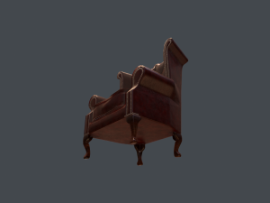 chesterfield chair - pbr game ready Modelo 3D