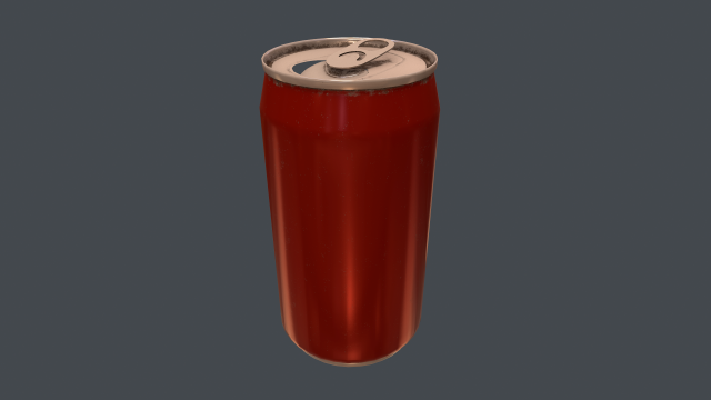 soda can - pbr game ready Model 3D .c4d .max .obj .3ds .fbx .stl .blend 