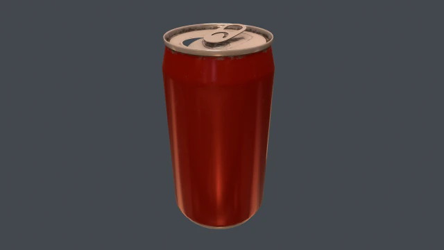 soda can - pbr game ready 3D Model .c4d .max .obj .3ds .fbx .stl .blend