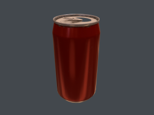 soda can - pbr game ready Model 3D