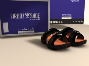 sandal 3d scene - slipper 3d scene 3D Model