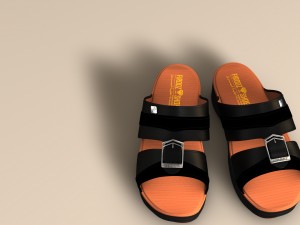 sandal 3d scene - slipper 3d scene Modello 3D