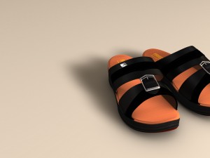 sandal 3d scene - slipper 3d scene Modello 3D