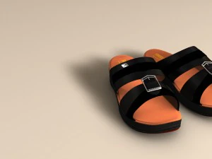 sandal 3d scene - slipper 3d scene 3D Model