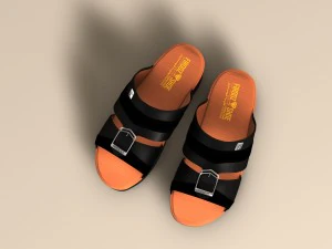 sandal 3d scene - slipper 3d scene 3D Model