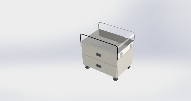 nightstand with glass 3D Модель .c4d .max .obj .3ds .fbx .stl .blend