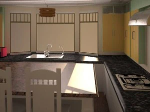 this is kitchen 3D Model