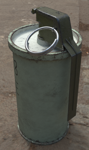 an-m8 smoke grenade Modelo 3D .c4d .max .obj .3ds .fbx .stl .blend 