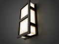 wall lamp with wooden frame Modelo 3D