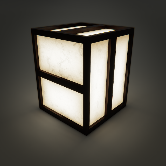 table lamp with wooden frame 3D 모델 .c4d .max .obj .3ds .fbx .stl .blend 
