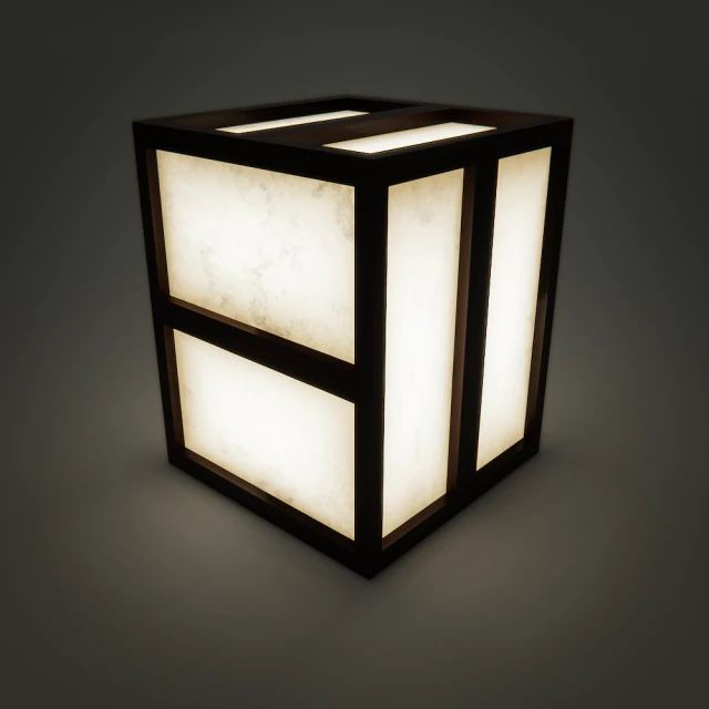 table lamp with wooden frame 3D Model .c4d .max .obj .3ds .fbx .stl .blend