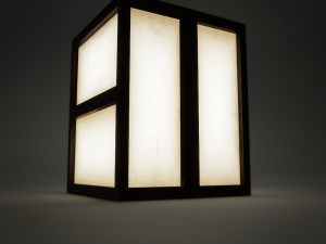 colection lamp with wooden frames Modelo 3D