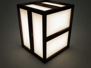 colection lamp with wooden frames Modelo 3D
