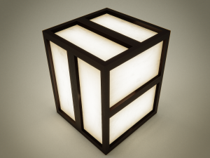colection lamp with wooden frames Modelo 3D