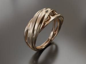 simple swirling ring 3D Print Model