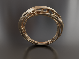 simple swirling ring 3D Print Model
