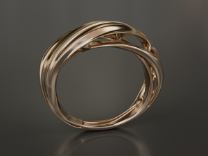 simple swirling ring 3D Print Model