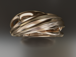 simple swirling ring 3D Print Model