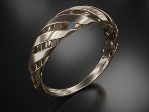 spiral ring Model Cetak 3D