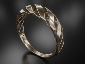 spiral ring Model Cetak 3D