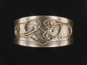 heart - patterned ring 3D Print Model