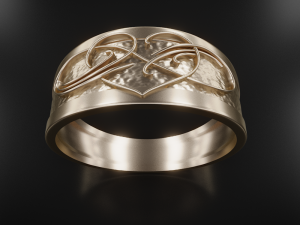 heart - patterned ring 3D Print Model